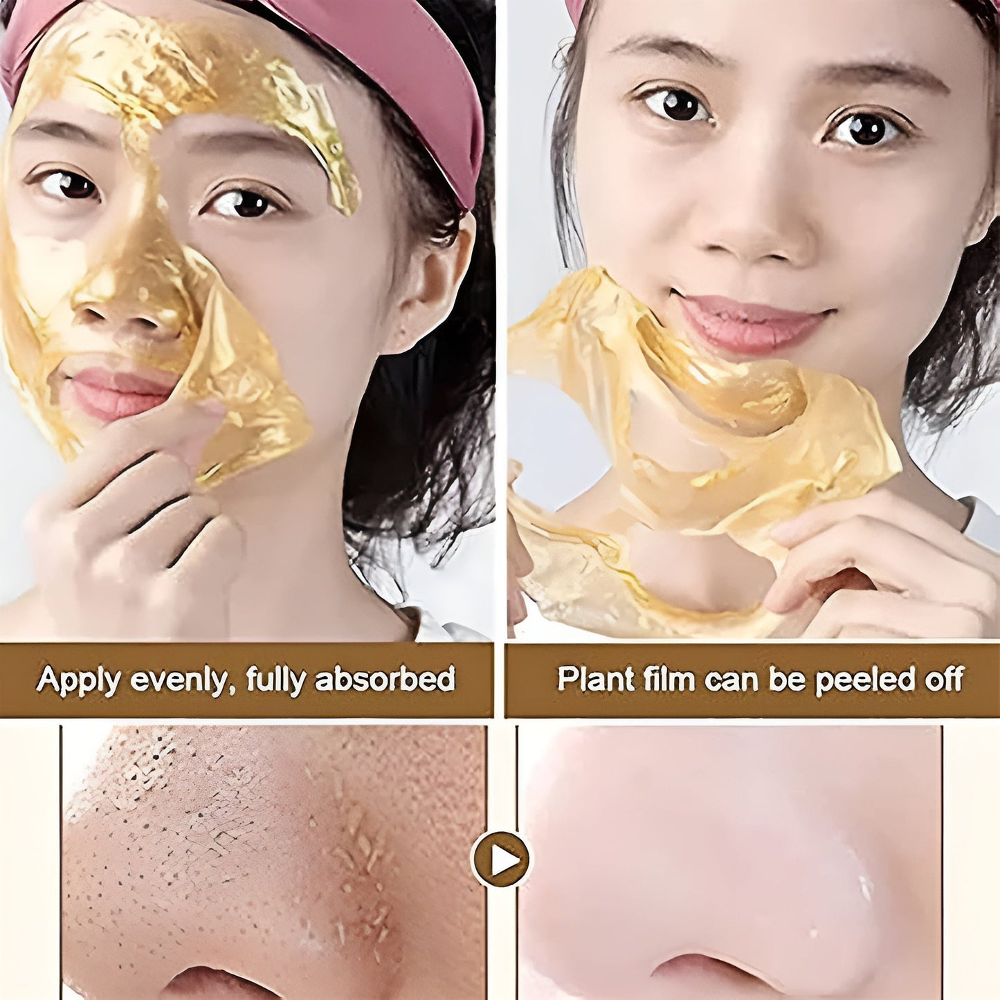 Retinol Gold Mask Deep Moisturizing Brightening Anti-aging Lifting Oil Tear-Off